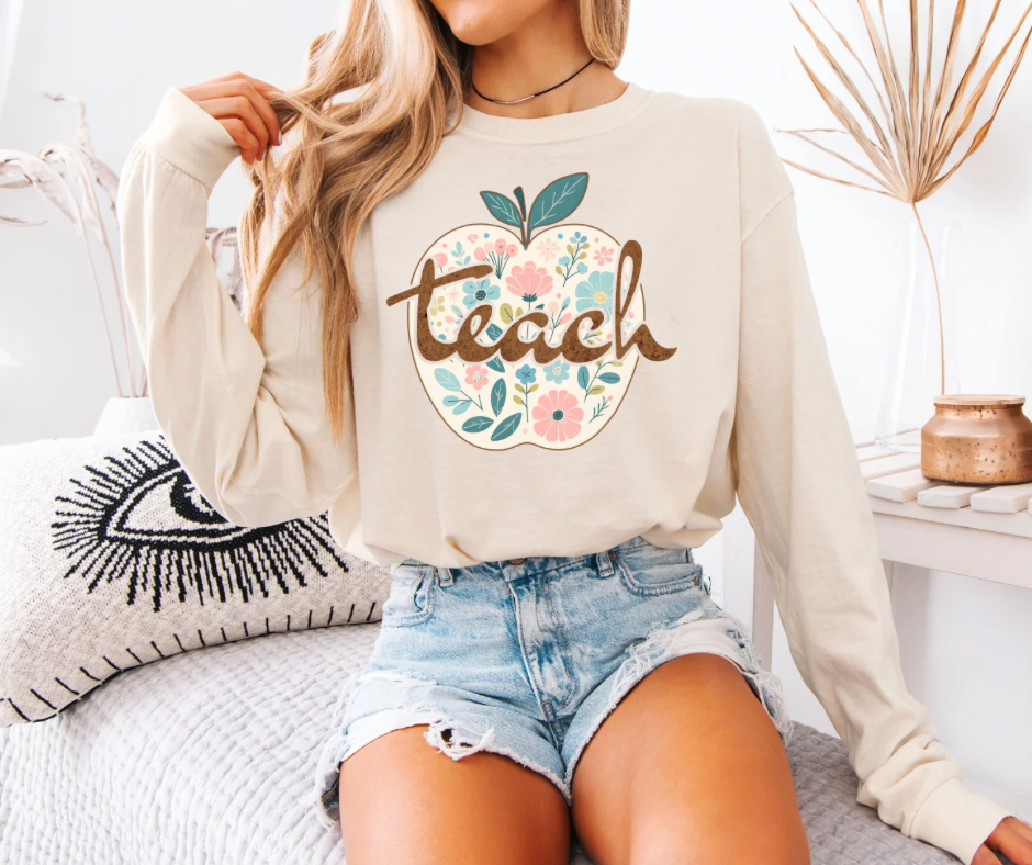 Floral Teach Shirt