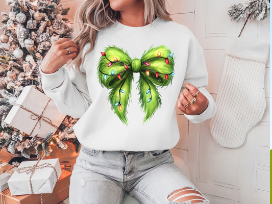 Grinch Bow Sweatshirt